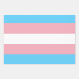 Feuille De Papier Cadeau Drapeau transgenre