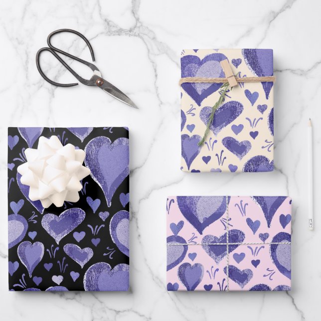 Feuille De Papier Cadeau Drawing Valentine's Day (Recto)