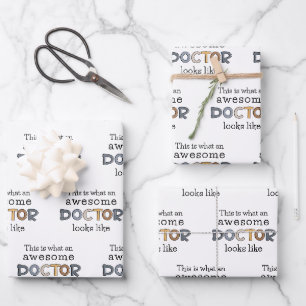 Feuille De Papier Cadeau Drôle cadeau de docteur   Médecin génial