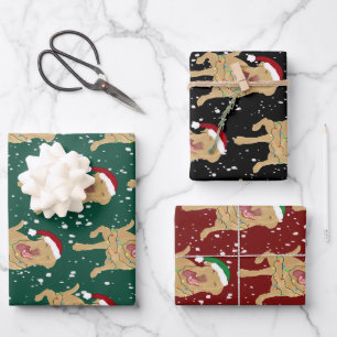 Feuille De Papier Cadeau Dudley Labrador Christmas