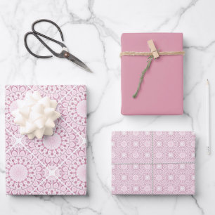 Feuille De Papier Cadeau Dusky Rose Confetti Lace Carrelage Diamond