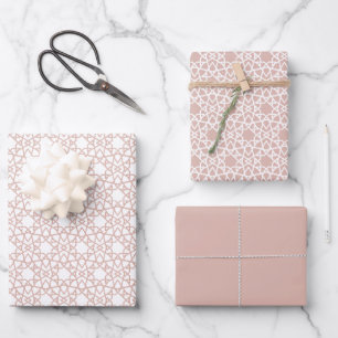 Feuille De Papier Cadeau Dusty rose Arabesque Design Motif