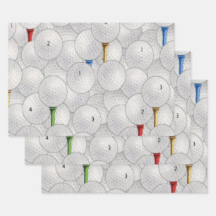 Feuille De Papier Cadeau Eat Sleep Golf