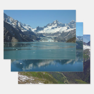 Feuille De Papier Cadeau Eaux glaciaires de l'Alaska