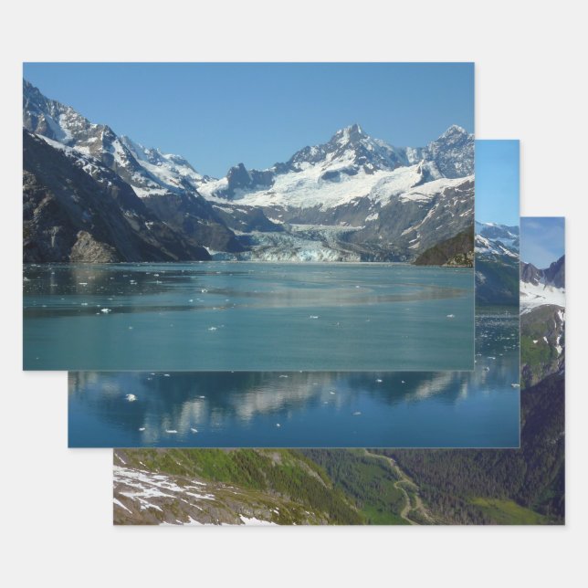 Feuille De Papier Cadeau Eaux glaciaires de l'Alaska (Lot)