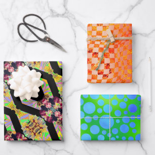 Feuille De Papier Cadeau Échantillon Argos Taffi Op Art