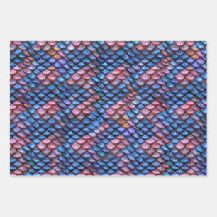 Feuille De Papier Cadeau Échelles de sirène