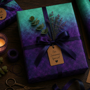 Feuille De Papier Cadeau Échos de la marée d'améthyste
