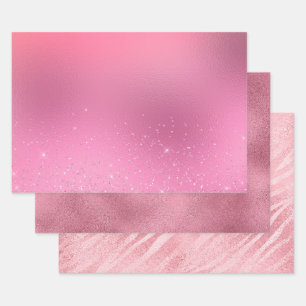 Feuille De Papier Cadeau Éclat rose