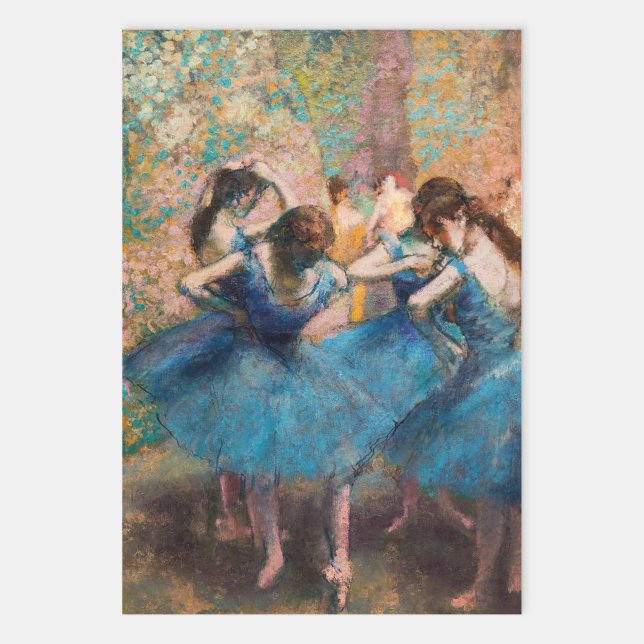 Feuille De Papier Cadeau Edgar Degas - Danseurs en bleu (Créateur téléchargé)