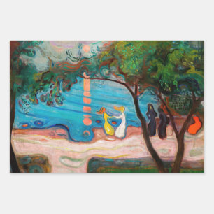 Feuille De Papier Cadeau Edvard Munch - Danse sur la plage