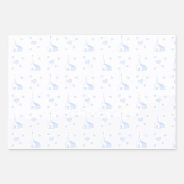 Feuille De Papier Cadeau Église de la fête communale (Devant)