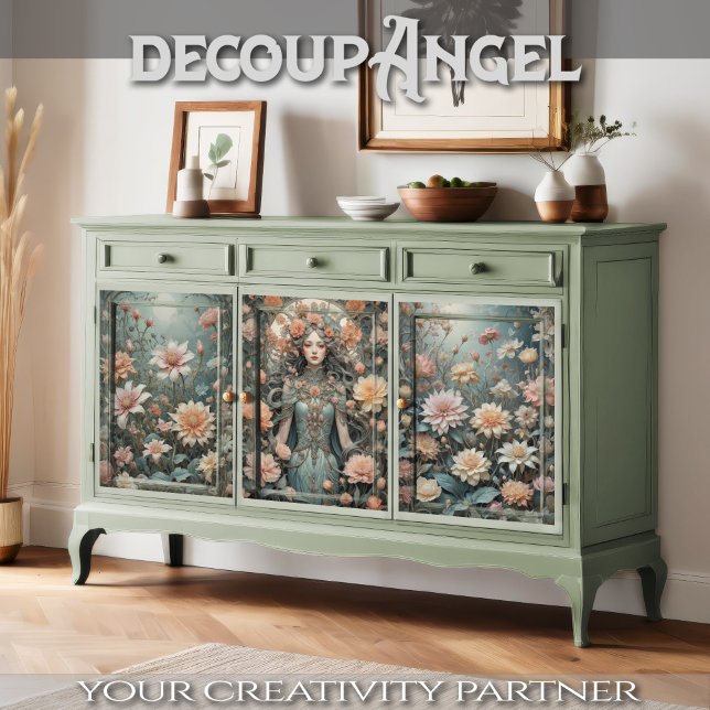 Feuille De Papier Cadeau Élégance romantique dans la pêche et l'eau - Décou (Créateur téléchargé)