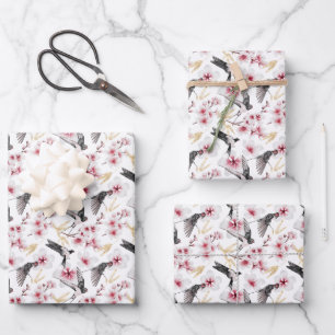 Feuille De Papier Cadeau élégant carrelage japonais motif