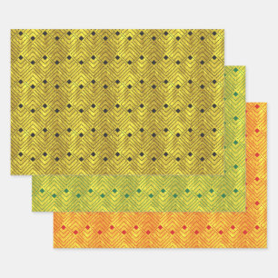 Feuille De Papier Cadeau Elégant Gold Black Art Deco Diamonds #2G do-it-you