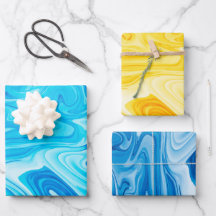 Elégant Marbelized Paint Art Holiday Hanoukka