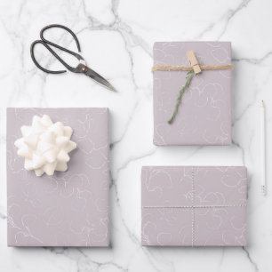 Feuille De Papier Cadeau Élégant Mariage Fleur Blanc Bridal Shower