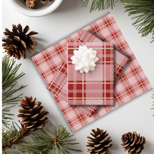 Feuille De Papier Cadeau Élégant Motif rouge