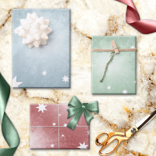 Feuille De Papier Cadeau Elegant Pastel Abstract Star Pattern