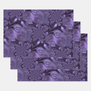 Feuille De Papier Cadeau Élégante étincelle Royale Purple Liquide