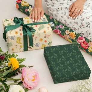 Feuille De Papier Cadeau Élégante floraison fleurie Jardin botanique Fille