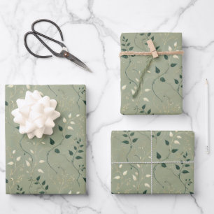 Feuille De Papier Cadeau Élégante page de découpage d'enveloppes botaniques