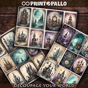 Feuille De Papier Cadeau Éléments décoratifs en vapeur pour découpage #1