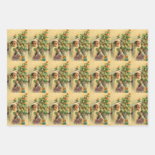 Feuille De Papier Cadeau Elfe de Noël