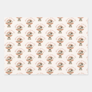 Feuille De Papier Cadeau Elfe de Noël de Père Noël
