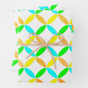 Feuille De Papier Cadeau Ellipse Motif Art Abstrait