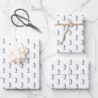 Feuille De Papier Cadeau empereur de pingouin