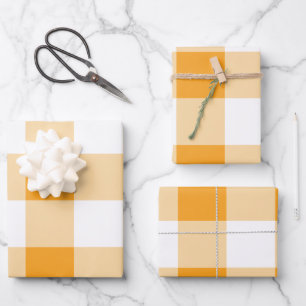Feuille De Papier Cadeau en vichy Motif