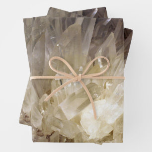 Feuille De Papier Cadeau Énergie Élégante Graphique Quartz Clair