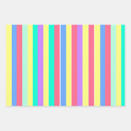 Feuille De Papier Cadeau Energizing Spring Pastel Stripes