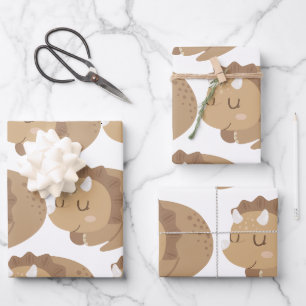 Feuille De Papier Cadeau Enfants Cute Dinosaur