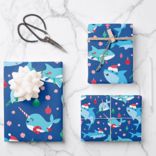 Feuille De Papier Cadeau Enfants sous la mer