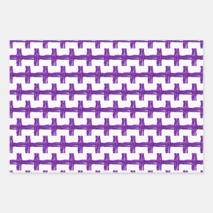 Feuille De Papier Cadeau Ensemble cadeau - Fils tissés en violet