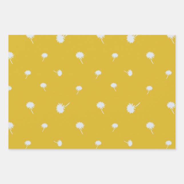 Feuille De Papier Cadeau Ensemble de enveloppes cadeaux Dandelions (Devant)