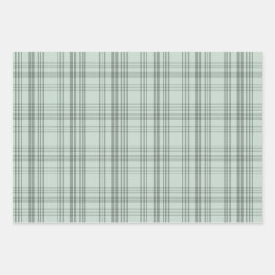 Feuille De Papier Cadeau Ensemble d'enveloppes Cadeau Tartan