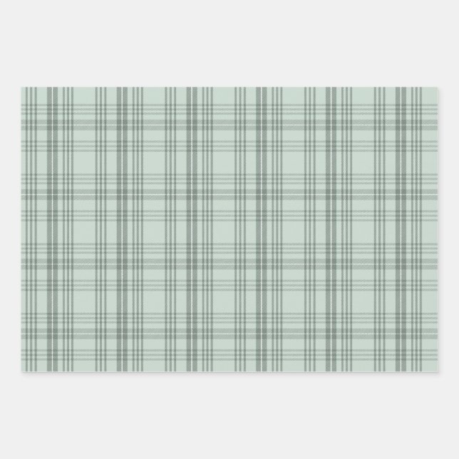 Feuille De Papier Cadeau Ensemble d'enveloppes Cadeau Tartan (Devant)
