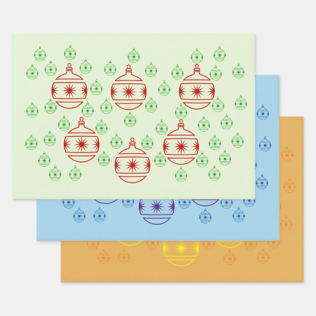 Feuille De Papier Cadeau Ensemble d'enveloppes cadeaux - Arbre arrondi (Lot)