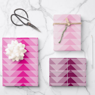 Feuille De Papier Cadeau Ensemble d'enveloppes cadeaux - Triangles superpos