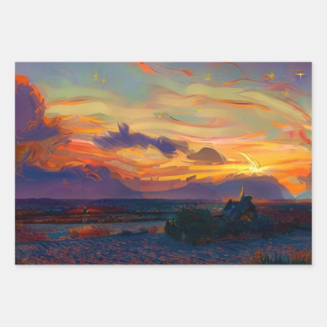 FEUILLE DE PAPIER CADEAU ENSOLEIL (Devant)