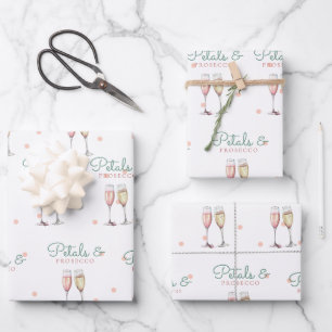 Feuille De Papier Cadeau Enterrement de vie de jeune fille Pétales et Prose