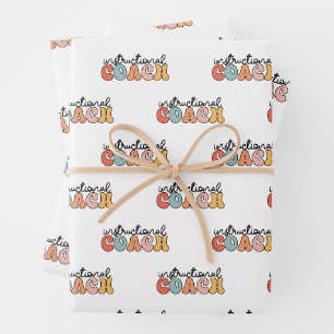 Feuille De Papier Cadeau Entraîneur pédagogique Entraîneur éducatif Retro