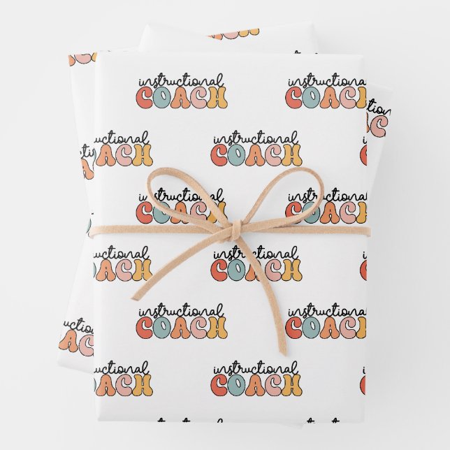 Feuille De Papier Cadeau Entraîneur pédagogique Entraîneur éducatif Retro (En situation)