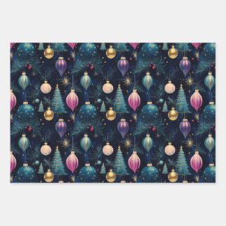 Feuille De Papier Cadeau Enveloppe cadeau Baubles Peint