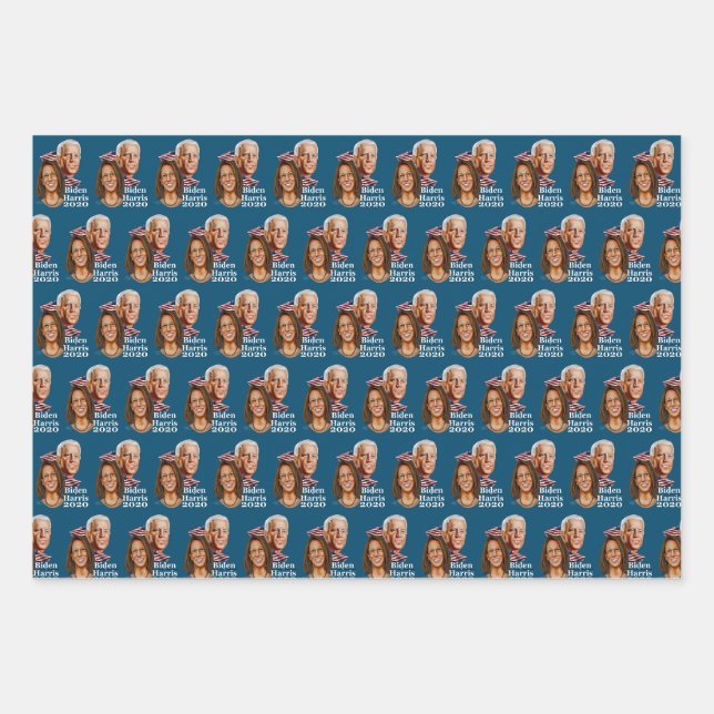 Feuille De Papier Cadeau Enveloppe cadeau Biden Harris (Devant)