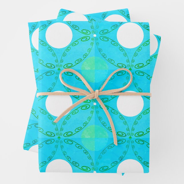 Feuille De Papier Cadeau Enveloppe cadeau de 3 (En situation)