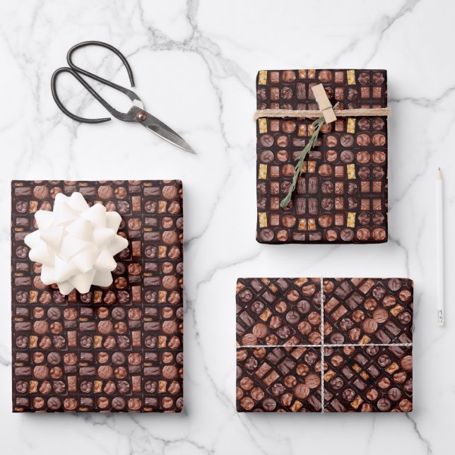 Feuille De Papier Cadeau Enveloppe-cadeau de chocolats (Recto)